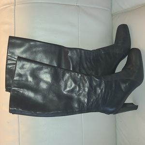 Kenneth Cole gray leather tall boots